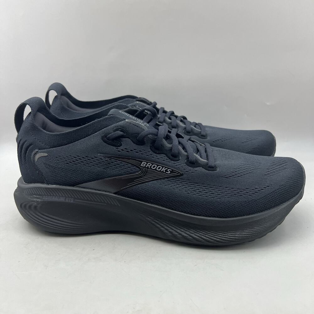 Brooks Adrenaline GTS 25 Running Shoes Men Size 12 D Black Mesh Comfort Sneakers